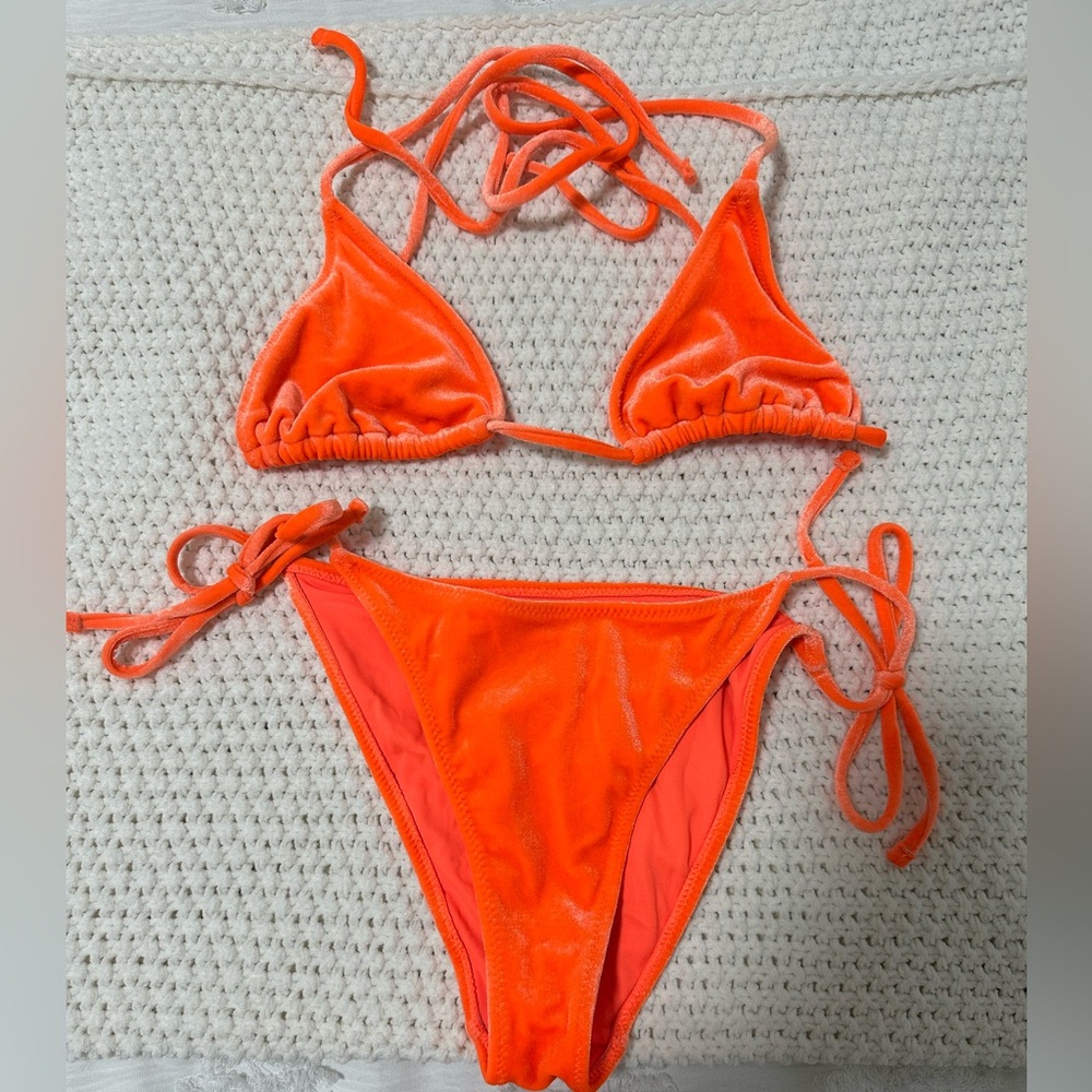 Kendall & Kylie Vibrant Orange Bikini Set